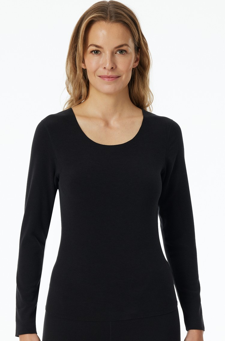 SCHIESSER Invisible Soft Warming - T-Shirt warming Black 