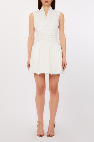 Mini dress with back cut-out detail