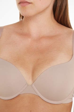 TOMMY HILFIGER Oblikovan modrček s čipkastimi obrobami Bež - Misty Blush 3