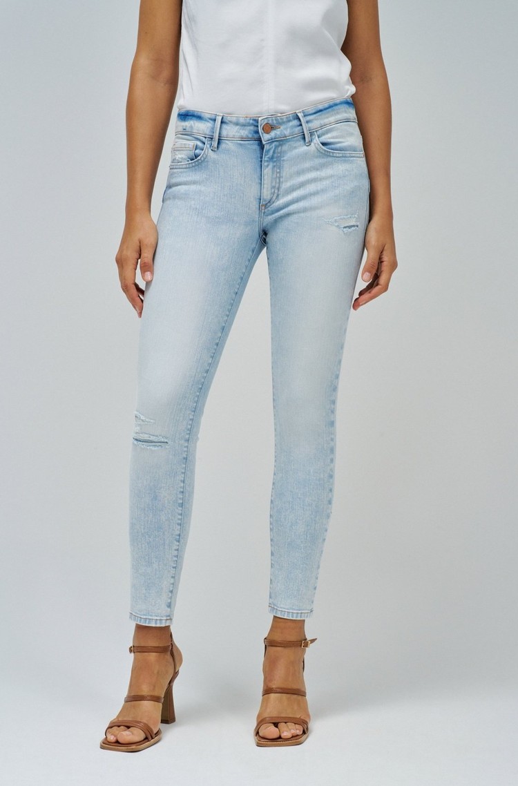 SALSA JEANS Wonder push-up skinny fit jeans hlače s skrajšano dolžino Modra - Blue 