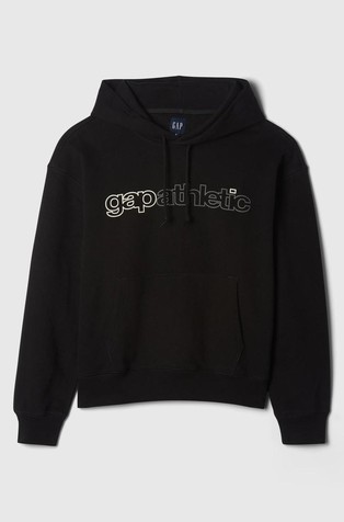 GAP Gap logo moški pulover s kapuco Črna - True Black 5