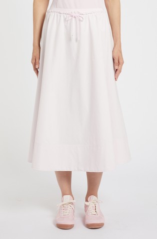 Monochrome flared cotton skirt