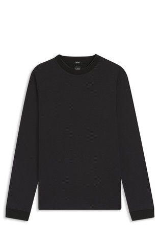 Žakarska majica z dolgimi rokavi iz merceriziranega bombaža