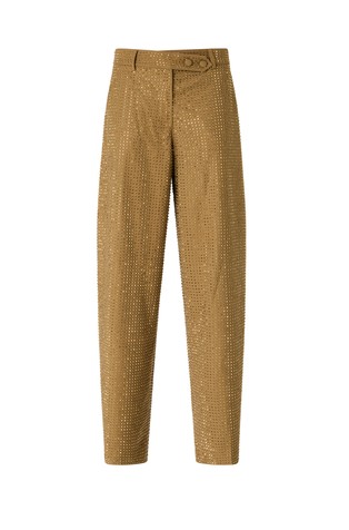 Barrel-fit trousers with rhinestones