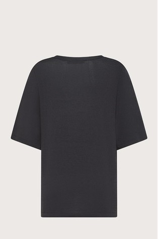 SEVENTY Majica s kratkimi rokavi iz viskozne mešanice Modra - Dark Blue 2