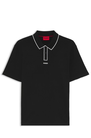 Polo majica iz bombažnega jerseya s kontrastnimi obrobami