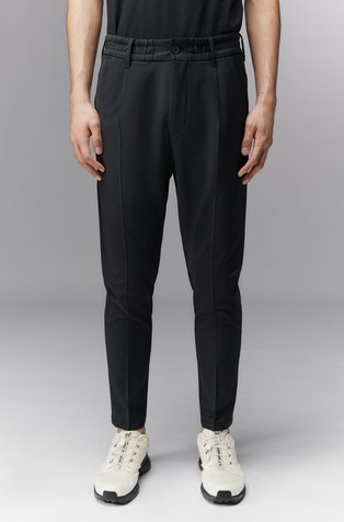 Relaxed fit hlače z gubami iz raztegljive volnene mešanice