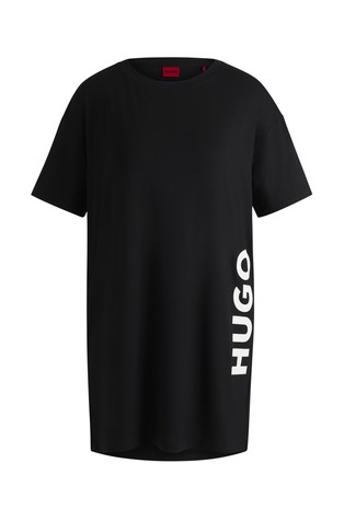 Relaxed fit viskozna jersey spalna srajca z logotipom