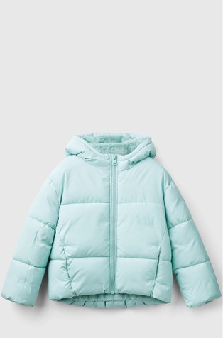 Prešita bunda s kapuco in podlogo iz umetnega krzna