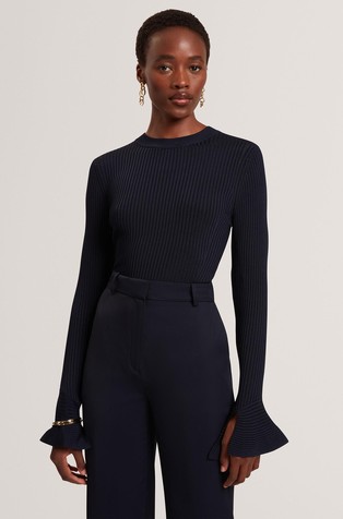 Slim viscose-blend jumper