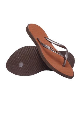 HAVAIANAS Slim Point japonke Rjava - Dark Brown 5