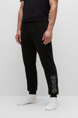 Stretch Cotton Pyjama Bottoms With Logo Print