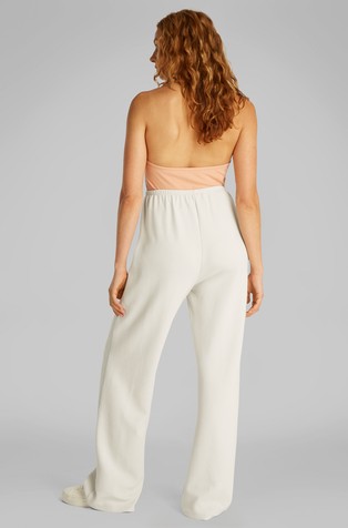 CALVIN KLEIN Soft ribbed pants in visose-blend Off White 2
