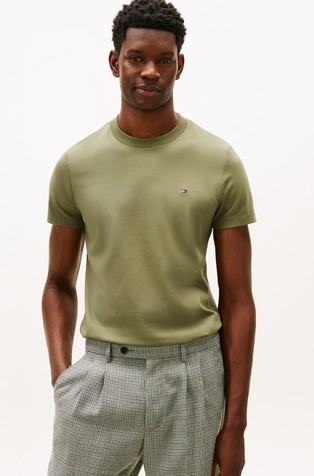 Interlock Slim Fit Flag Embroidery T-Shirt