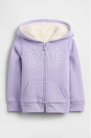 babyGap Logo Sherpa-Lined Hoodie