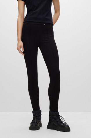 Logo-waistband leggings in power-stretch jersey