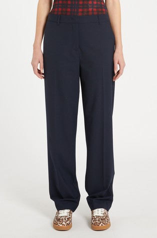 Slim-fit trousers in wool-blend