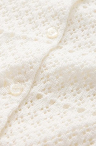 GAP Girls Pointelle Cardigan New Off White 5