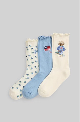 Polo Bear paket 3 parov nogavic