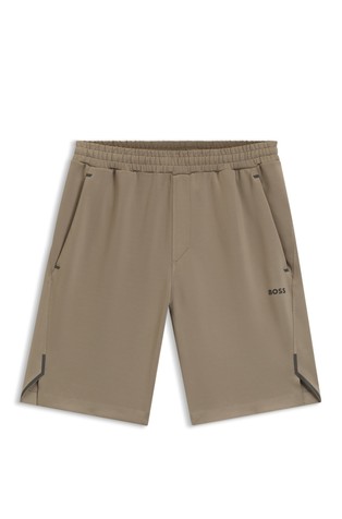 Active kratke hlače iz hitro sušeče tkanine z odsevnim logotipom