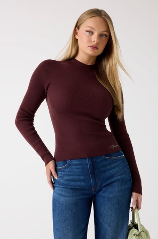 Pleten pulover iz mešanice s svilo in kašmirjem