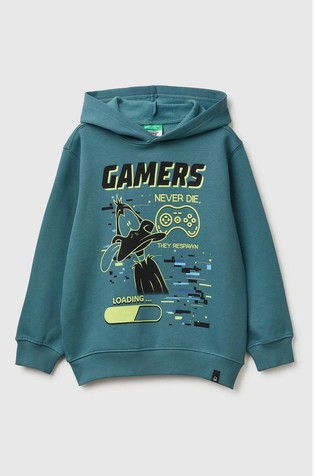 Relaxed fit hoodie with print