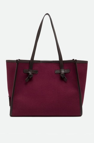 Marcella Original canvas tote with leather trims