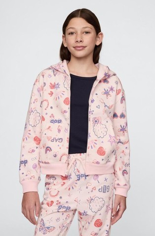 Kids Relaxed Print Gap Logo Zip Hoodie