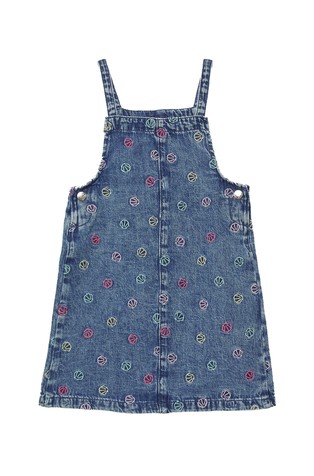 Denim obleka z vezeninami