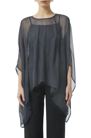 Lightweight chiffon poncho