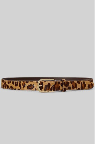 Usnjen pas z leopardjim vzorcem