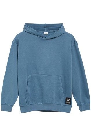 Oversized hooded sweatshirt with patch