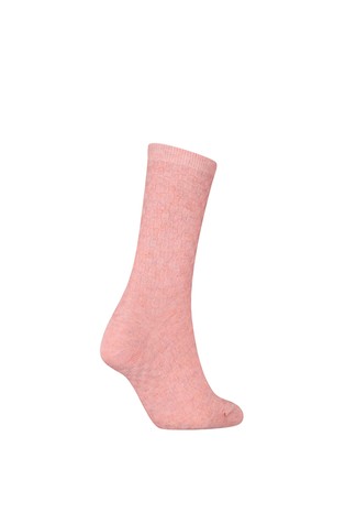 CALVIN KLEIN Crew Socks in Textured Viscose Blend Pink 2