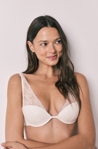 Lace halterneck bra