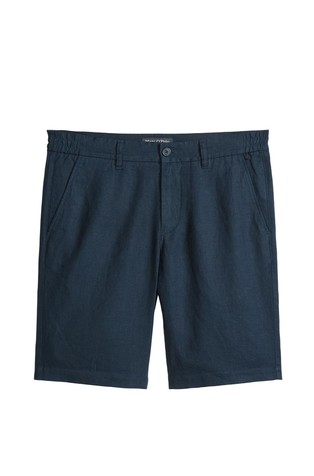 Regular fit linen chino shorts