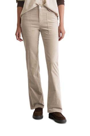 Zvončaste žametne hlače iz raztegljivega organskega bombaža