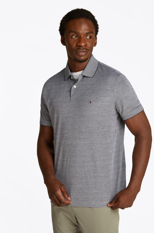 Regular fit polo majica z mikro vzorcem