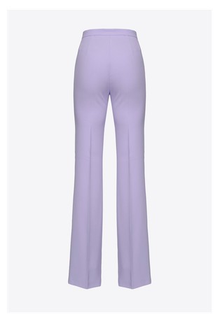 PINKO Stretch crepe flared trousers Purple 2