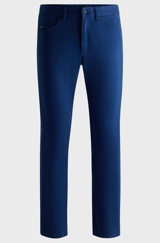 HUGO BOSS Delaware trousers in stretch-cotton gabardine Blue 5