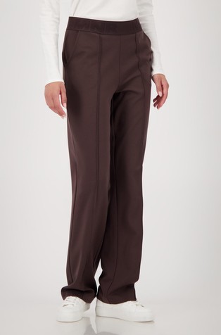 Ravne hlače z logo pasom