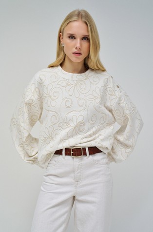 Sweatshirt with floral pattern