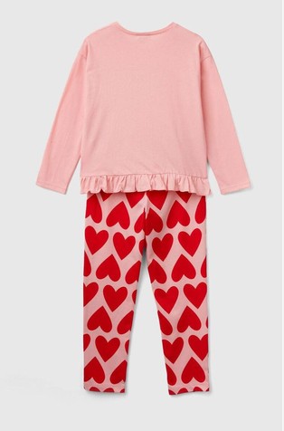 BENETTON Long cotton heart pyjamas Pink 2