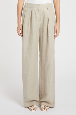 Lanene hlače z gubami