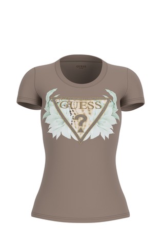 Majica s cvetličnim triangel logotipom