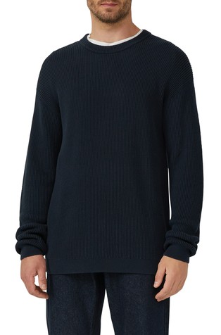 Relaxed fit teksturirano pleten pulover