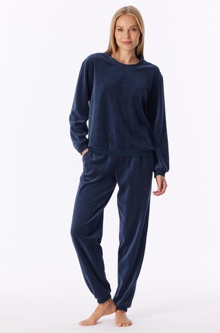 Casual Velour - pižama z dolgimi rokavi iz velurja