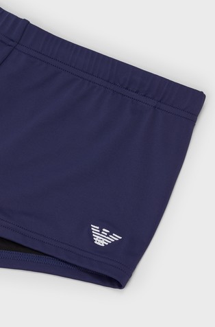 EMPORIO ARMANI Square leg swimsuit with embroidered eagle Dark Blue 3