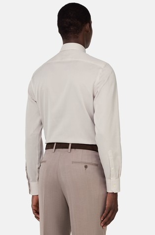BOGGI MILANO Slim fit bombažna srajca s črtastim vzorcem Bež - Taupe 2