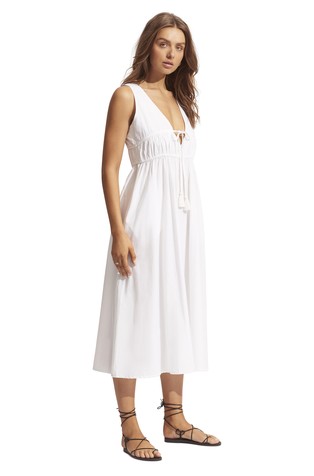 SEAFOLLY Sunbreak Poplin Midi White 3