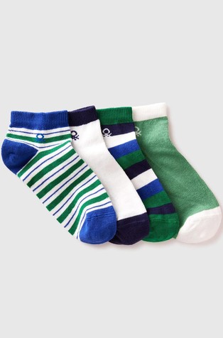 Four pairs of patterned short socks